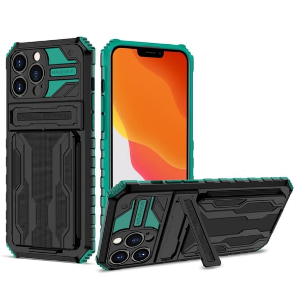 iPhone 13 Pro Plånboksfodral - Stilsäker Design med Militärklassat Skydd