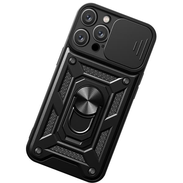 iPhone 13 Pro Max - Armor Skal med Ringhållare för Komplett Skydd och Komfort