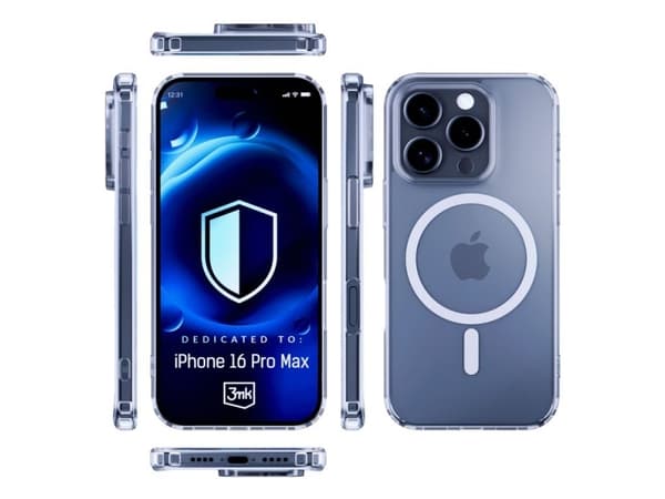 3MK MagCase pro Apple iPhone 16 Pro Max, Etui, Apple, iPhone 16 Pro Max, 17,5 cm (6.9"), Gjennomsiktig