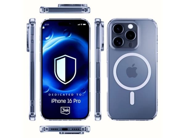3MK MagCase, Etui, Apple, iPhone 16 Pro, 16 cm (6.3"), Gjennomsiktig