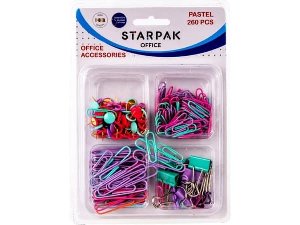 Toimistotarvikkeet 260 kpl pastellivärit Starpak