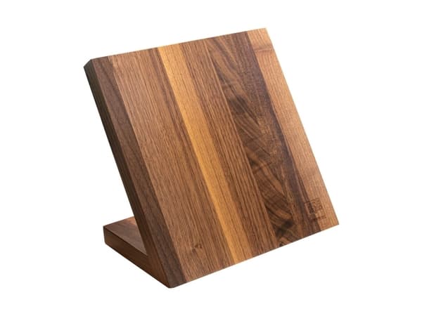 Magnetic block for 5 knives made of Artelegno walnut wood