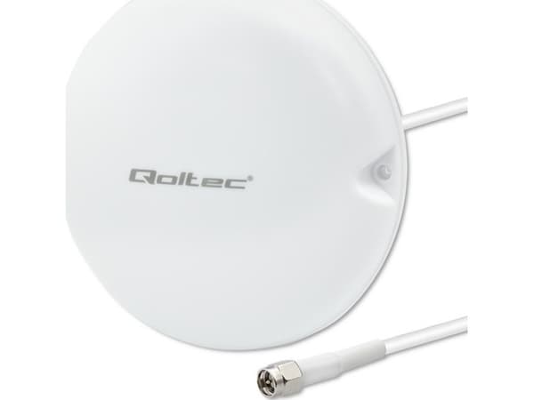 Qoltec - Antenne - Kuppel - mobiltelefon - 5 dBi - innendørs, takmonterbar