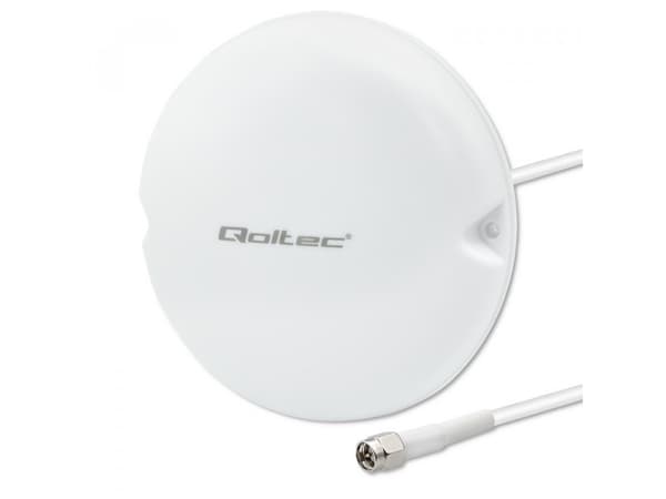 Qoltec - Antenne - Kuppel - mobiltelefon - 5 dBi - innendørs, takmonterbar