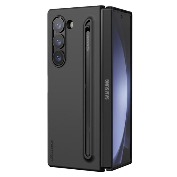 NILLKIN Flex Pure Folddeksel til Samsung Galaxy Z Fold6 5G Silikon+PC-telefonveske med styluspenn - svart