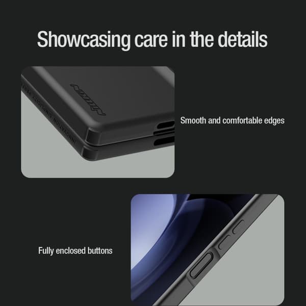 NILLKIN Flex Pure Folddeksel til Samsung Galaxy Z Fold6 5G Silikon+PC-telefonveske med styluspenn - svart