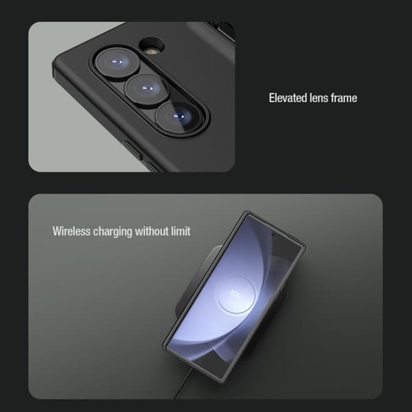 NILLKIN Flex Pure Folddeksel til Samsung Galaxy Z Fold6 5G Silikon+PC-telefonveske med styluspenn - svart