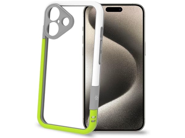 Bumper iPhone 16 Vit/Limegrön