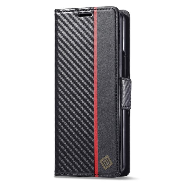 LC.IMEEKE til Samsung Galaxy Z Fold6 5G Cover med Kulstof-fiberstruktur og Magnetisk Lukning