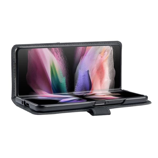 BINFEN COLOR för Samsung Galaxy Z Fold6 5G Skal i PU-läder med Geometriskt Mönster - Svart