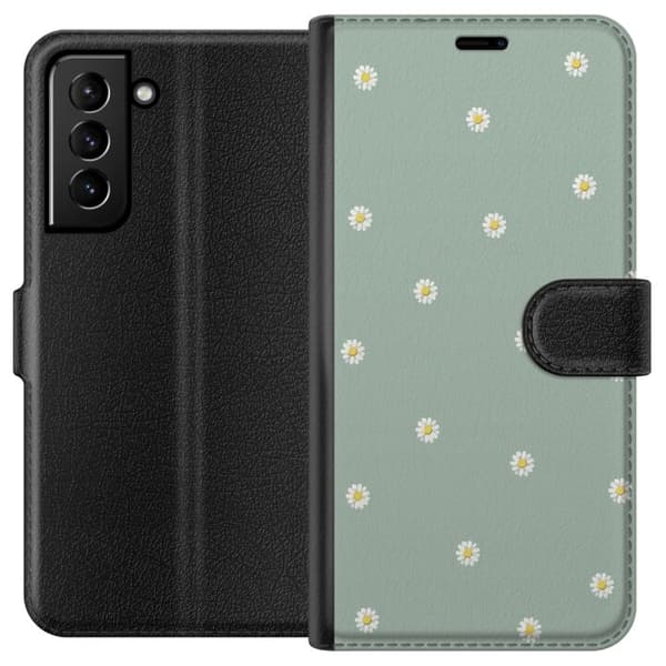 Plånboksfodral till Samsung Galaxy S21+ 5G med Prästkragar motiv