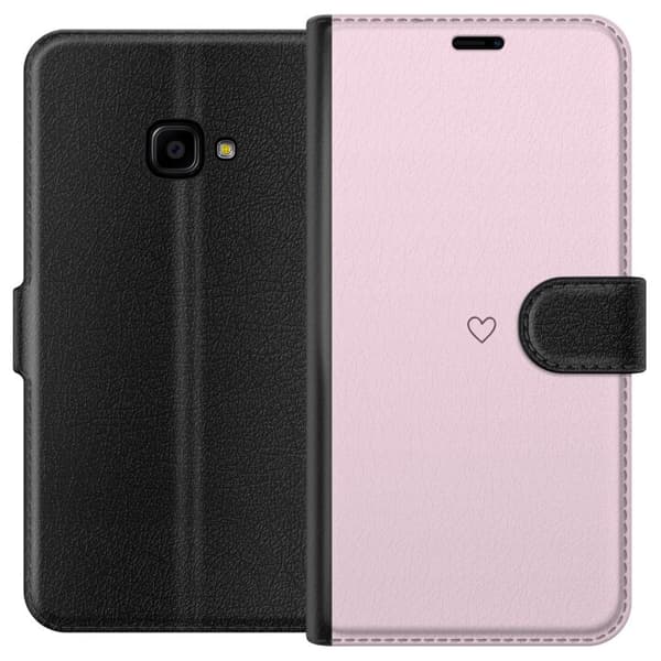 Lompakkokotelo Samsung Galaxy Xcover 4-laitteelle, jossa on Sydän kuvio