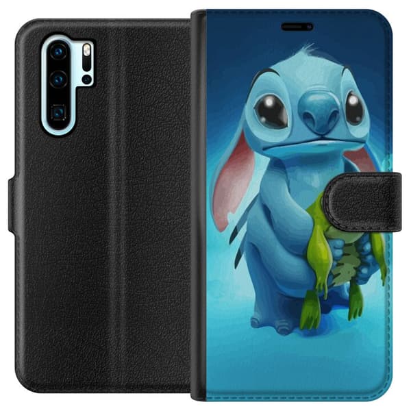 Huawei P30 Pro Tegnebogsetui Stitch og frøen