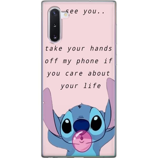 Samsung Galaxy Note10 Genomskinligt Skal Stitch Lycka till