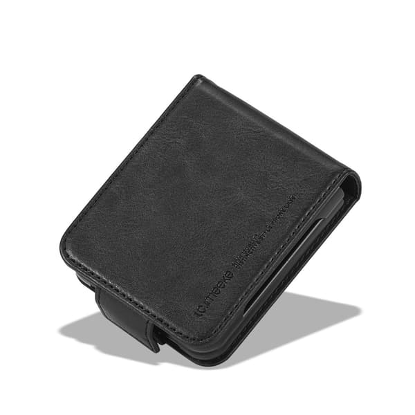 LC.IMEEKE til Samsung Galaxy Z Flip6 5G Telefoncover med Kortlomme i PU-læder - Sort
