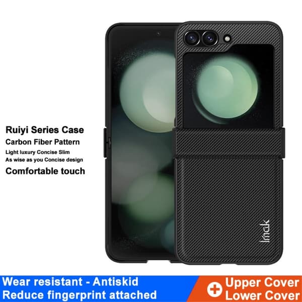 IMAK Ruiyi Series til Samsung Galaxy Z Flip6 5G Cover med Carbon Fiber Struktur