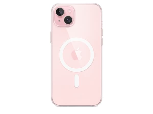 Apple - Baksidesskydd för mobiltelefon - MagSafe-kompatibilitet - polykarbonat - klar - för iPhone 15 Plus