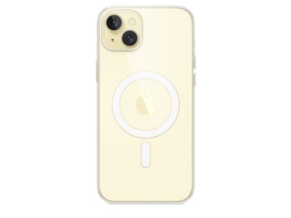 Apple - Baksidesskydd för mobiltelefon - MagSafe-kompatibilitet - polykarbonat - klar - för iPhone 15 Plus