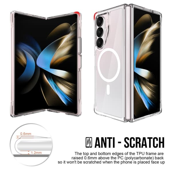Til Samsung Galaxy Z Fold6 5G Cover Kompatibelt med MagSafe Klar Mobilcover