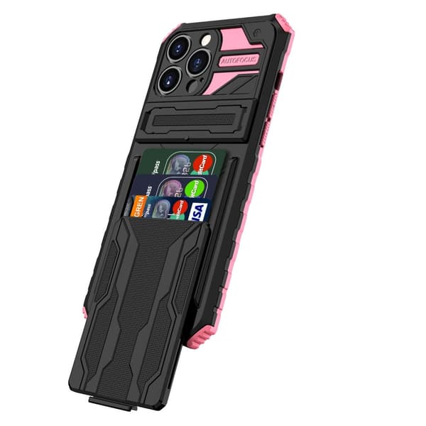 Mångsidigt Hybrid Fodral med Ställ och Plånbok för iPhone 14 Pro & 15 Pro