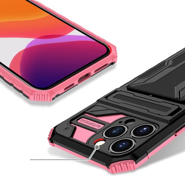 Mångsidigt Hybrid Fodral med Ställ och Plånbok för iPhone 14 Pro & 15 Pro