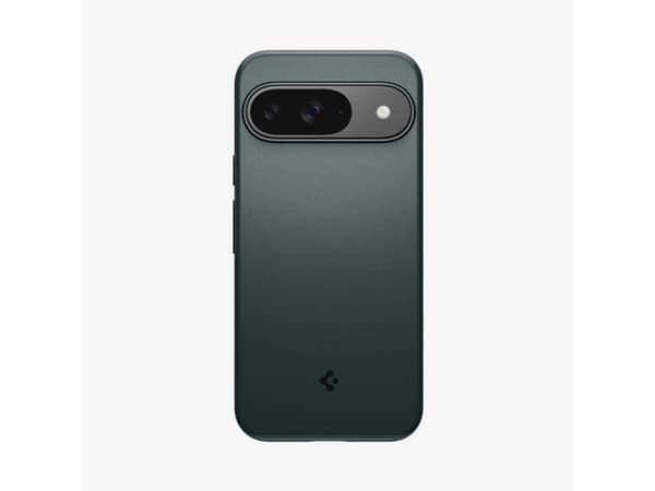 Spigen Thin Fit - Baksidesskydd för mobiltelefon - termoplastisk polyuretan (TPU), polykarbonat (PC) - avgrund grön - för Google Pixel 9, 9 Pro