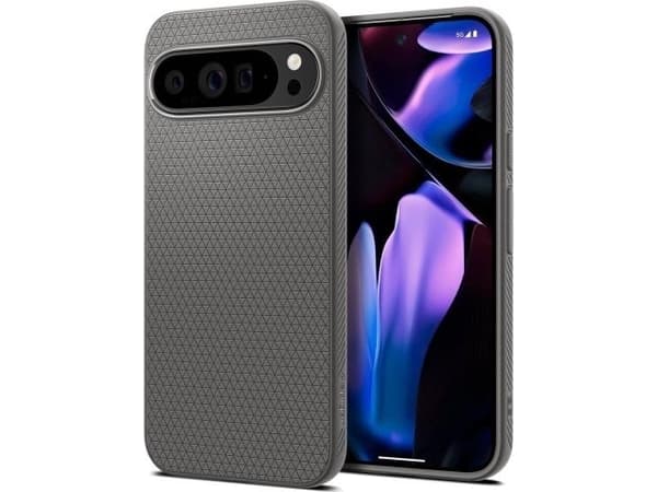Spigen Liquid Air - Baksidedeksel for mobiltelefon - termoplast-polyuretan (TPU) - marmorgrå - for Google Pixel 9 Pro XL
