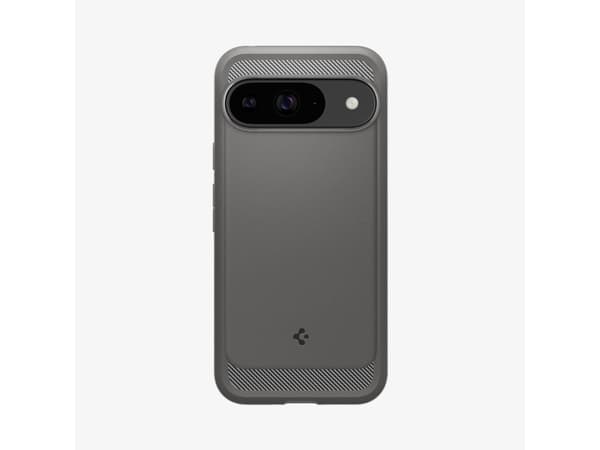 Spigen Rugged Armor - Baksidesskydd för mobiltelefon - termoplastisk polyuretan (TPU) - marmorgrå - för Google Pixel 9, 9 Pro