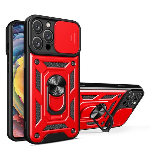 Extra Skyddande Armor Skal med Ringhållare för iPhone 13 Pro