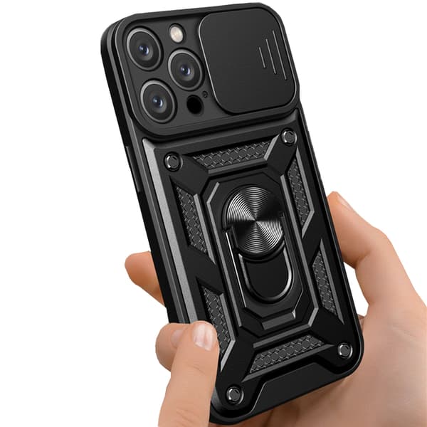 Extra Skyddande Armor Skal med Ringhållare för iPhone 13 Pro
