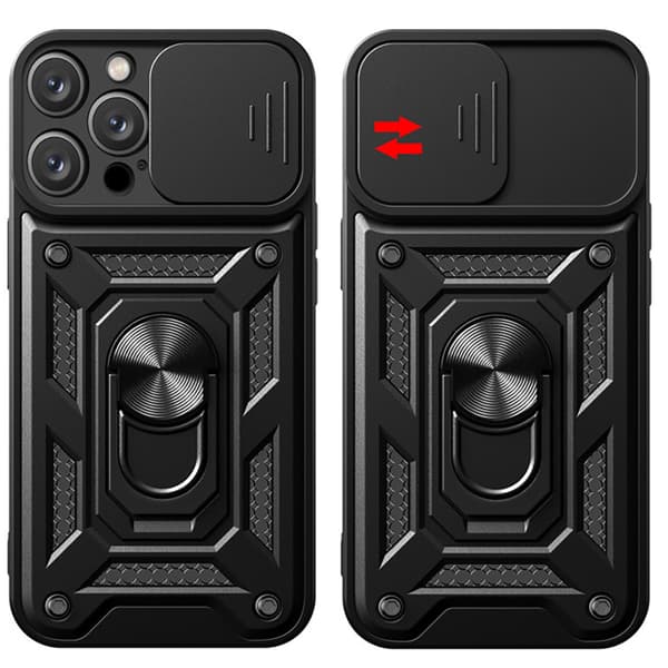 Extra Skyddande Armor Skal med Ringhållare för iPhone 13 Pro