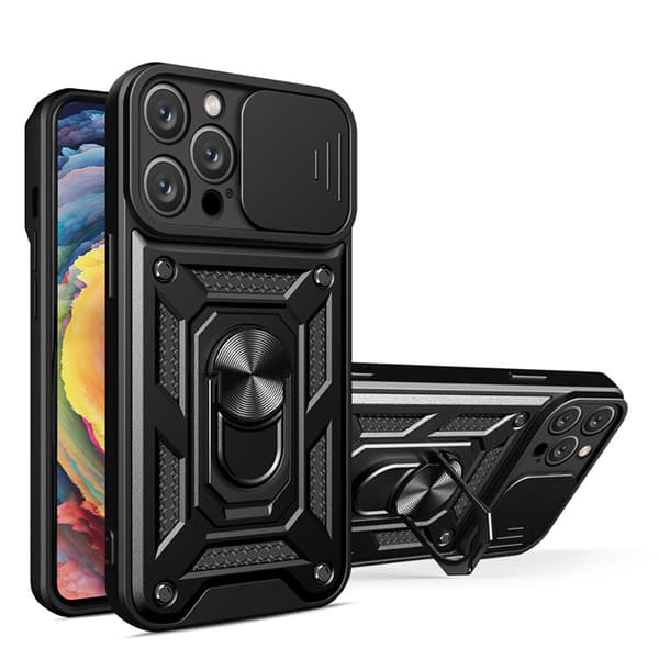 Extra Skyddande Armor Skal med Ringhållare för iPhone 13 Pro
