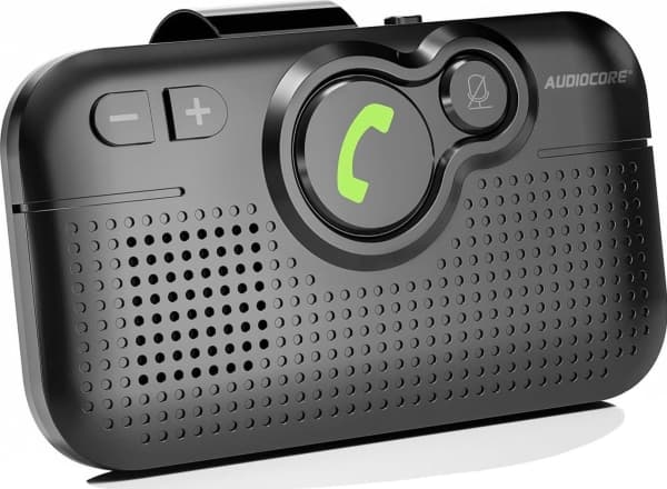 Audiocore AC475 Håndfrisett for bil Bluetooth 5.0-høyttaler A2DP Google Assistant Siri Kompakt stemmekontroll Auto Musikk Spill GPS