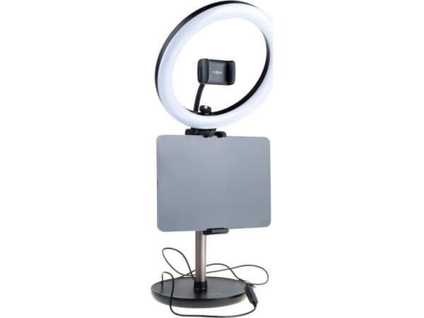 Fast stativ Stativ med FAST LED-ringlampe - 1/4" skrue, håndtak og svart USB-kabelkontroll - Sikkerhetsgaranti. Enkle avdrag. Gratis frakt over PLN 1