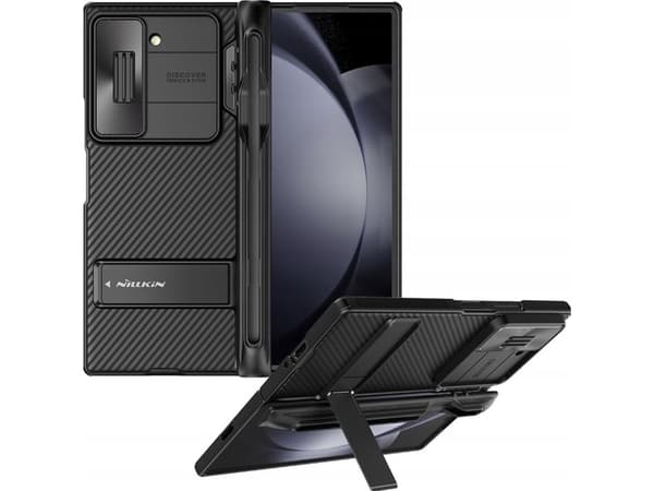 Nillkin CamShield Fold Kotelo Samsung Galaxy Z Fold 6 5G kynänpidikkeellä - musta
