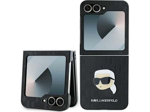 Karl Lagerfeld KLHCZF6PGKSKIHK Z Flip6 F741svart/svart Saffiano Monogram