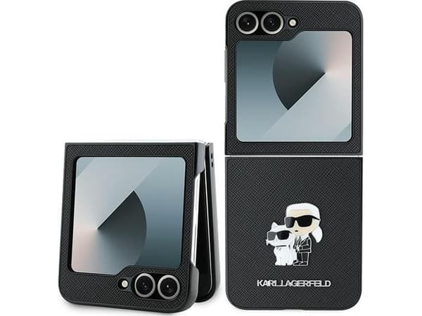 Karl Lagerfeld KLHCZF6SAPKCNPK Z Flip6 F741musta/musta Saffiano-metallipinssi