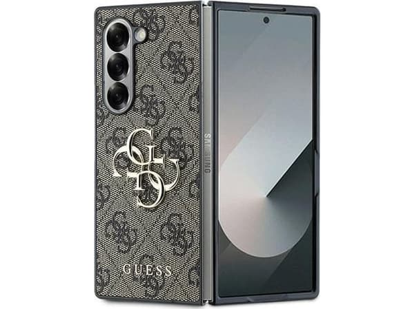 Guess PU 4G metalllogo Samsung Galaxy Z Fold 6 telefondeksel brun farge