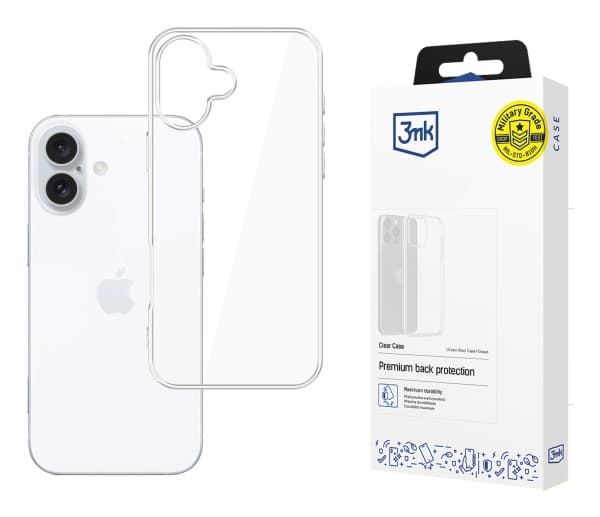 3MK Clear Case, Etui, Apple, Iphone 16 Plus, 17 cm (6.7"), Gjennomsiktig