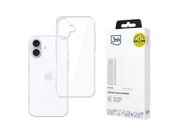 3MK Clear Case, Etui, Apple, Iphone 16 Plus, 17 cm (6.7"), Gjennomsiktig