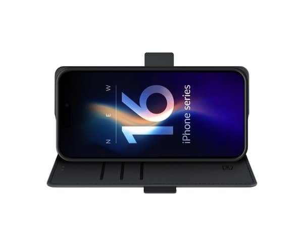 3mk Lompakko Apple iPhone 16 - Musta puhelinkotelo