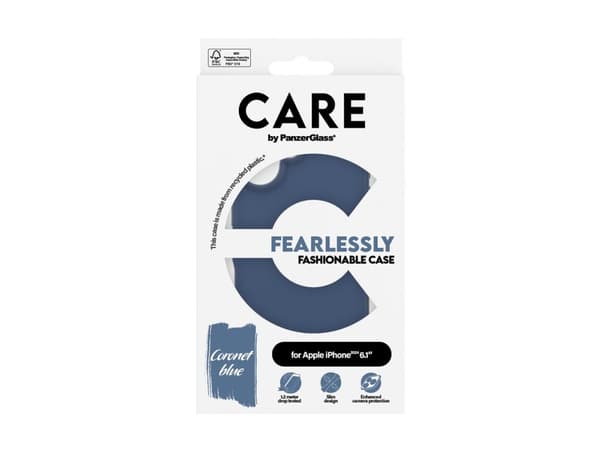 PanzerGlass CARE by ® Fashionable Case Blue iPhone 16, Cover, Apple, Apple - iPhone 16, Blue