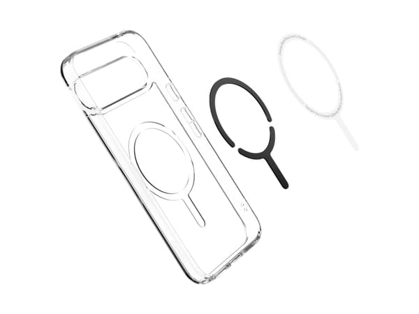 Spigen Ultra Hybrid OneTap Metal Ring, Omslag, Google, Google Pixel 9 Pro (2024), 16 cm (6.3"), Transparent, Vit