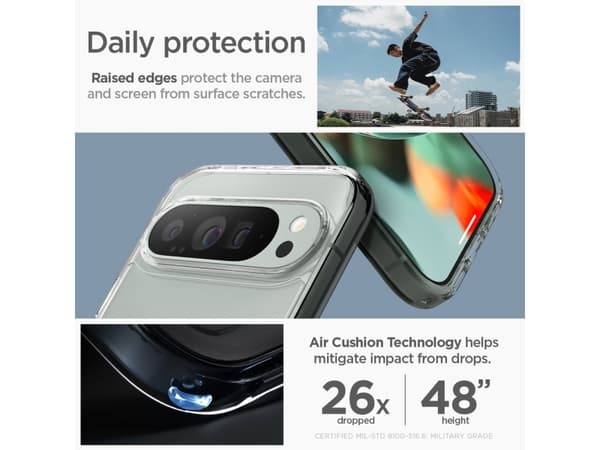 Spigen Ultra Hybrid OneTap Metal Ring, suojus, Google, Google Pixel 9 Pro XL (2024), 17,3 cm (6.8"), läpinäkyvä, värillinen, Hvid