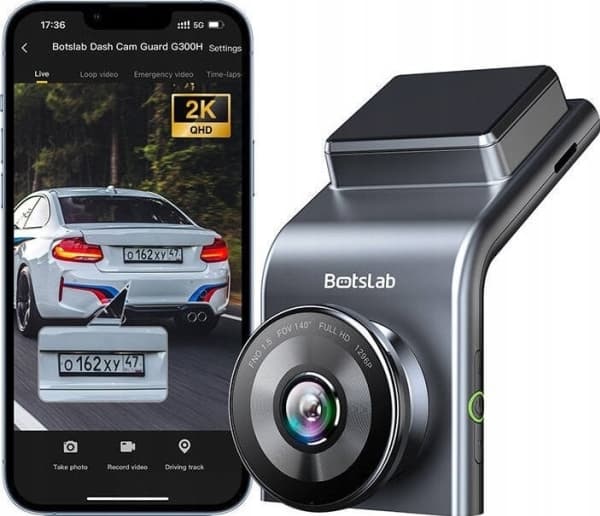 Dash Camera Botslab G300H, 1080P, GPS, Wi-Fi, Black 2A22Z-G300HPRO