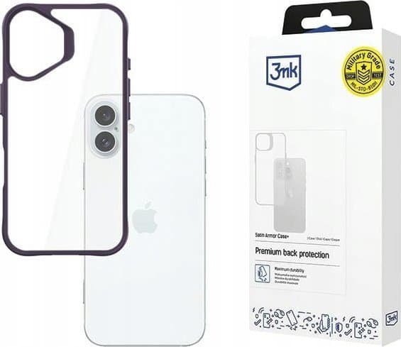 3MK SatinArmor+ kotelo Apple iPhone 16 Plus 6,7" sotilasluokan puhelimeen