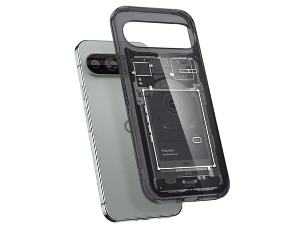 Spigen Ultra Hybrid Zero One, Omslag, Google, Google Pixel 9 Pro XL (2024), 17,3 cm (6.8"), Svart, Transparent