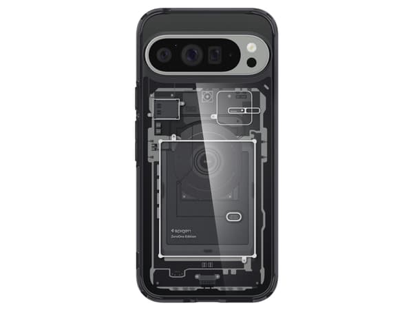 Spigen Ultra Hybrid Zero One, Omslag, Google, Google Pixel 9 Pro XL (2024), 17,3 cm (6.8"), Svart, Transparent