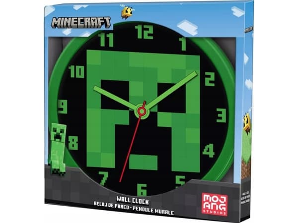 Barn Euroswan Väggklocka 25cm Minecraft MIN3018 Barn Euroswan