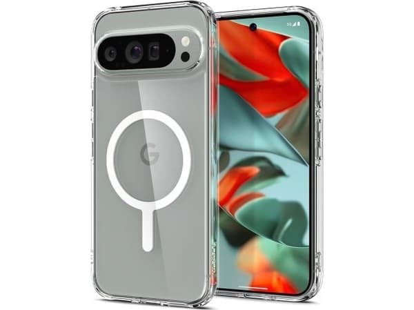 Spigen Ultra Hybrid OneTap Metal Ring, Omslag, Google, Google Pixel 9 Pro XL (2024), 17,3 cm (6.8"), Transparent, Vit